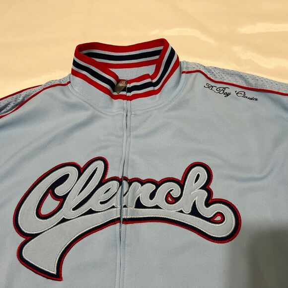 Vintage 90s Clench Track Jacket Mens XL Y2K Baggy Hip Hop B. Boy Classic Series - Picture 3 of 14